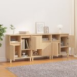 vidaXL Buffets 3 Pièces chêne sonoma 60x35x70 cm bois d'ingénierie
