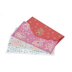 PAPERTREE HANAÉ Lot de 5 Enveloppes cadeau 19x10cm Magenta