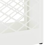 vidaXL Porte-parapluie avec stockage Blanc 28 x 12 x 41 cm Acier