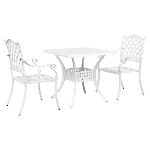 vidaXL Ensemble de tables de jardin 3 Pièces Blanc 80 x 80 x 75 cm