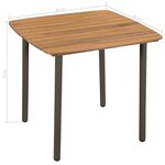 vidaXL Mobilier à dîner d'extérieur 5Pièces Bois d'acacia solide et acier