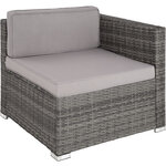 Tectake Canapé de jardin FLORENCE 4 places - gris