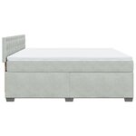 vidaXL Sommier à lattes de lit et matelas Gris clair 200x200cm Velours