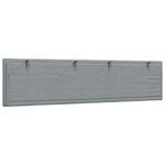 vidaXL Coussin de tête de lit gris clair 200 cm tissu