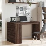 vidaXL Bureau chêne marron 123 5x73 5x75 cm bois d'ingénierie