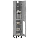 vidaXL Buffet haut Gris béton 34 5x34x180 cm Bois d'ingénierie