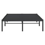 vidaXL Cadre de lit métal sans matelas noir 135x190 cm