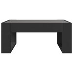 vidaXL Table basse avec LED infini noir 70x53x30 cm