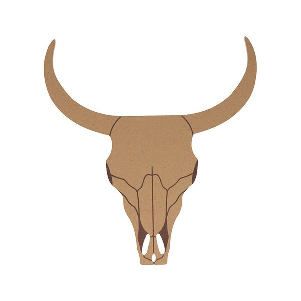 Forme en bois Silhouette Buffle 25x23 6x0 5 cm