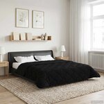 vidaXL Duvet complet toute l'année Matelassé Noir 200 x 220 cm