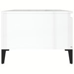vidaXL Table basse Blanc brillant 90x50x36 5 cm Bois d'ingénierie