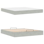 vidaXL Cadre de lit Gris clair 180 x 200 cm Velours