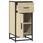 vidaXL Buffet chêne sonoma 35 5x35x76 cm bois d'ingénierie et métal