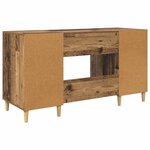 vidaXL Bureau Bois Ancien 140 x 50 x 75 cm Bois d'ingénierie