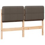 vidaXL Tête de lit capitonnée Marron et Taupe 140 cm Pin massif