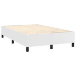 vidaXL Sommier à lattes de lit avec matelas blanc 120x190cm similicuir