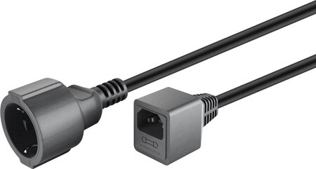 Câble d'alimentation Goobay CEE 7/7 F vers C14 (prise schuko) 1,5m (Noir)