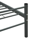 Vidaxl cadre de lit gris métal 100 x 200 cm