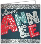 Lot 10 cartes carrées avec enveloppe - bonne année argenté nordique scandinave