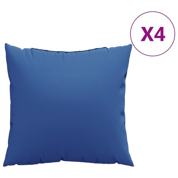 vidaXL Coussins décoratifs lot de 4 bleu royal 50x50 cm tissu