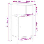 vidaXL Table de chevet vieux bois 41x31x80 cm bois d’ingénierie