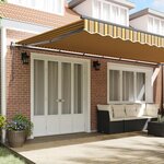 vidaXL Auvent Rétractable Multicolore 600 × 350 cm Tissu et Aluminium