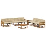 vidaXL Ensemble de canapés d'extérieur 8 Pièces Naturel et Beige