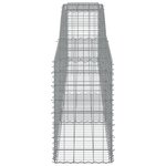 vidaXL Paniers à gabions arqués 4 Pièces 400x50x80/100 cm Fer galvanisé
