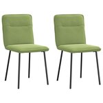 vidaXL Chaises à manger lot de 2 Vert clair Velours