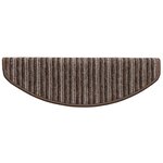vidaXL Tapis d'escalier auto-adhésifs 15 Pièces Marron 65 x 21 x 4 cm