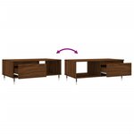vidaXL Table basse Chêne marron 90x50x36 5 cm Bois d'ingénierie