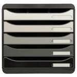 Module De Classement Big Box Plus 5 Tiroirs Shades Of Grey - Nuances De Gris - Exacompta