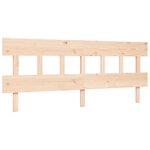 vidaXL Lit pour personne âgée et tête de lit 200x200 cm bois massif