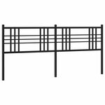 vidaXL Tête de lit de remplacement métal noir 193 cm