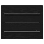 vidaXL Meuble de salle de bain avec lavabo chêne noir 60x38 5x48 cm