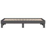vidaXL Lit coulissant Gris 2x(80x200) cm Bois de pin massif