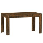 vidaXL Table à manger chêne fumé 140x74 5x76 cm bois d'ingénierie