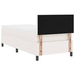 vidaXL Lit à ressorts avec tête de lit Crème et Blanc 100 x 200 cm
