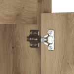 vidaXL Armoire de chevet LED 2 Pièces chêne artisanal 38 x 34 x 61 cm