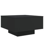 vidaXL Table basse avec lumières LED noir 55x55x31 cm