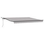 Auvent Rétractable Automatique vidaXL avec LED Gris Clair 400x300 cm