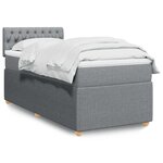 vidaXL Sommier à lattes de lit avec matelas gris clair 80x200 cm tissu