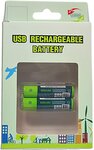 Ovegna U701 : Piles AAA légères, en Lithium-ION (Non NiMH, Non alcalines), 600 mAh, Rechargeables par entrée Micro USB, en 90 Minutes, 1000 Fois, indicateur de Charge, avec Un câble de Charge Inclus