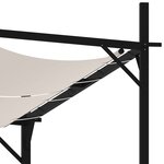 vidaXL Belvédère avec toit rétractable 400x300x233 cm Crème