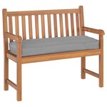 vidaXL Coussin pour banc de palette Gris 120 x 40 x 8 cm Tissu Oxford