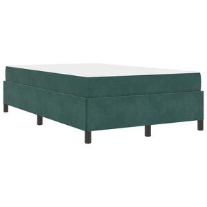 vidaXL Cadre de lit avec matelas Vert foncé 120 x 200 cm tissu