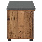 vidaXL Banc d'entrée avec coussin Uni Bois ancien 80 x 38 x 46 cm