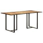 vidaXL Table de salle à manger 160 cm Bois de manguier brut