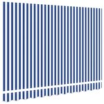 vidaXL Toile de rechange pour store banne Bleu et blanc 350 x 200 cm