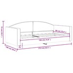 vidaXL Lit de repos noir 90x190 cm tissu